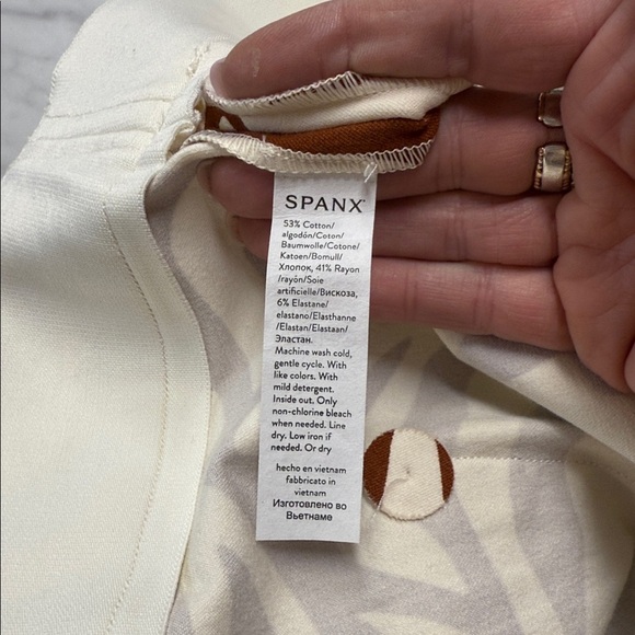 SPANX NWT/Petite On the Go Animal Print Sl Straight Ankle Pull On Pants 3X/P - Picture 11 of 13